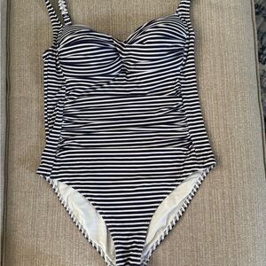 Nip Tuck Swim Navy and White Swimsuit